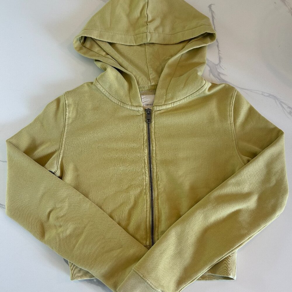 American Eagle Cropped Zip-up Hoodie Women's XS